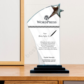 Katılıcılara Özel Kristal Plaket online tasarla