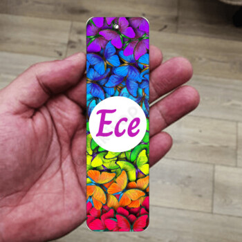 Kelebek Tasarımlı 2 Metal Kitap Ayracı online tasarla