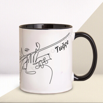 Keman Tasarımlı Kupa online tasarla