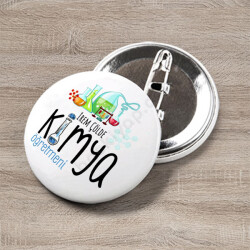 Kimya Öğretmenlerine Özel Buton Rozet online tasarla