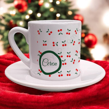 Kiraz Model Kendin Tasarla Türk Kahvesi Fincanı online tasarla