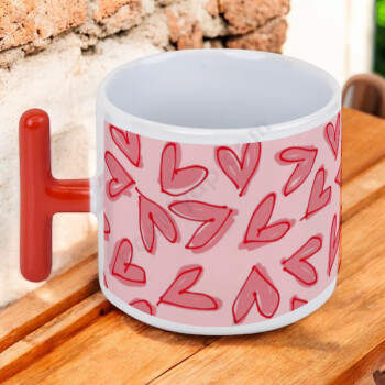 Kırmızı Kalpli Kupa online tasarla