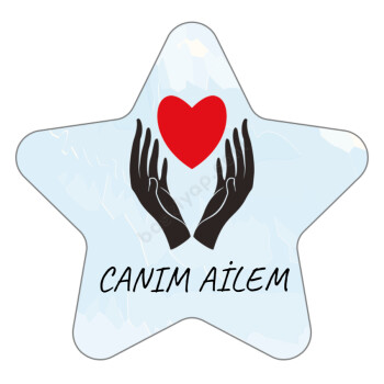 Kişiye Özel Akrilik Yıldız Anahtarlık online tasarla