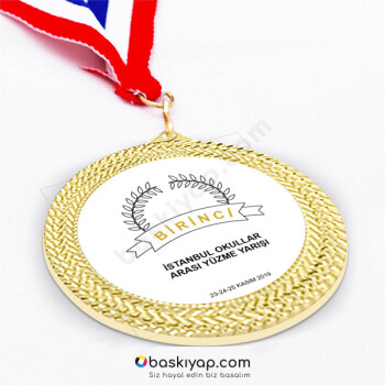 Kişiye Özel Altın Renkli Metal Madalya online tasarla