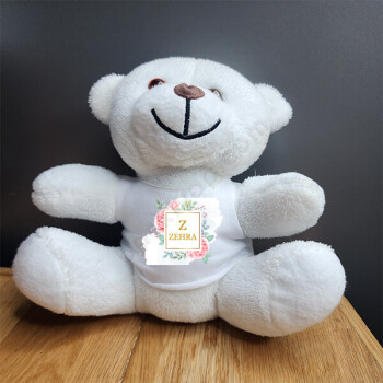 Kişiye Özel Baskılı Beyaz Peluş Ayıcık online tasarla