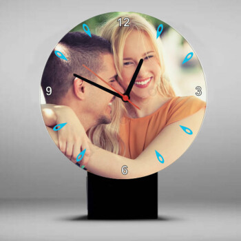 Kişiye Özel Daire Şeklinde Masa Saati online tasarla