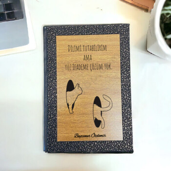 Kişiye Özel Desenli Ahşap Lazer Kazıma Çizgili Defter 24X17C online tasarla