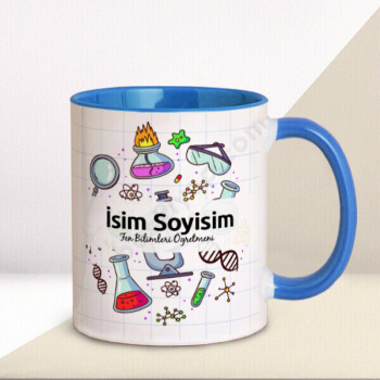 Kişiye Özel Fen Bilimleri Öğretmeni Tasarımlı Kupa Bardak online tasarla