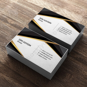 Kişiye Özel Gold Tasarımlı Satış Temsilcisi Kartviziti online tasarla