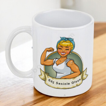 Kişiye Özel Güç Seninle Olsun Tasarımlı Kupa Bardak online tasarla