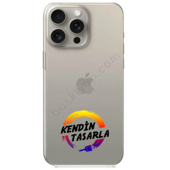 Kişiye Özel Iphone 15 Pro Max Şeffaf Silikon Telefon Kılıfı online tasarla