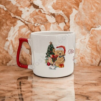 Kişiye Özel Kırmızı Saplı Kahve Fincanı online tasarla