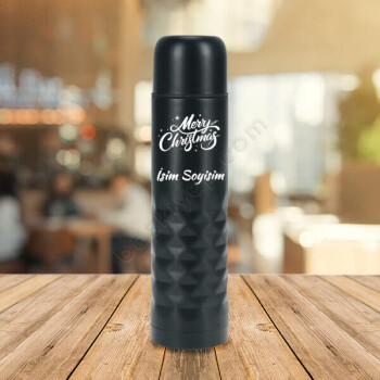 Kişiye Özel Merry Christmas Tasarımlı Çelik Termos 500Ml online tasarla
