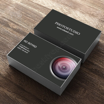 Kişiye Özel Objektif Temalı Fotoğrafçı Kartviziti online tasarla