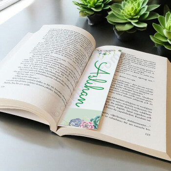 Kişiye Özel Succulent Kitap Ayracı Tasarımı online tasarla