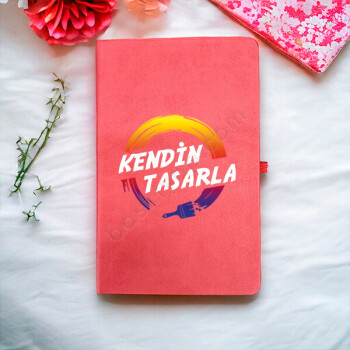 Kişiye Özel Tarihsiz Kırmızı Ajanda / Defter 13X21Cm online tasarla