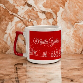 Kişiye Özel Yılbaşı Temalı Seramik Kahve Fincanı online tasarla