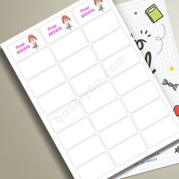 Kitap Okuyan Kızlı Okul Etiketi online tasarla