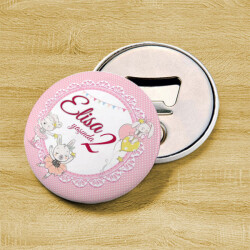 Kız Çocuk Doğum Günü Tasarımlı Magnetli Açacak online tasarla