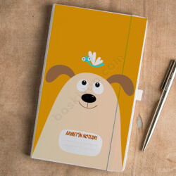 Köpek Tasarımlı Beyaz Ajanda online tasarla