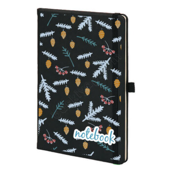 Kozalak Tasarımlı Siyah Ajanda online tasarla