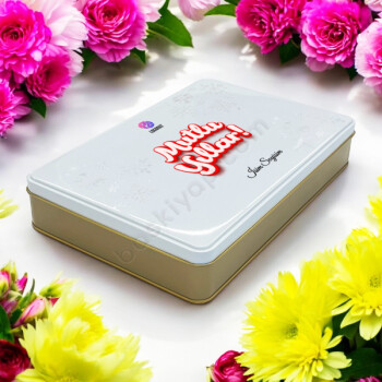 Kurumsal "2025" Yeni Yıl Promosyonu Gold-Beyaz Teneke Kutu online tasarla