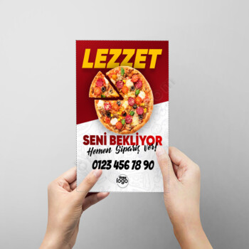 Lezzet Seni Bekliyor Pizzacı Broşürü online tasarla