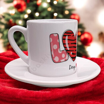 Love Tasarımlı Kahve Fincanı online tasarla