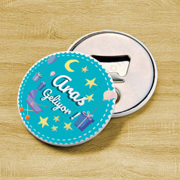 Mavi Fonlu Bebekler İçin Magnetli Açacak online tasarla