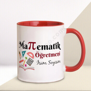 Matematik Öğretmeni Tasarımlı Kupa online tasarla