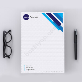 Mavi Antetli Kağıt online tasarla