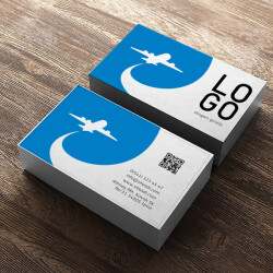 Mavi Beyaz Uçak online tasarla