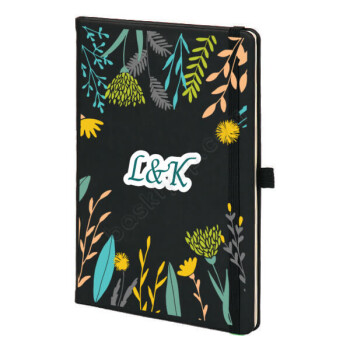 Mavi Yapraklı Siyah Ajanda online tasarla