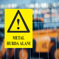 Metal Hurda Alanı Levhası online tasarla