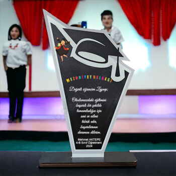 Mezuniyet Tasarım Ahşap Plaket 21X12Cm online tasarla