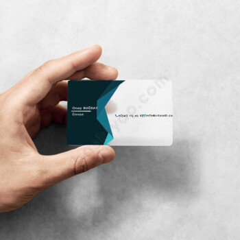 Modern Kurumsal Pvc Şeffaf Kartvizit online tasarla