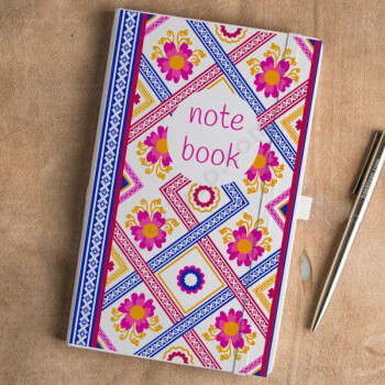 Motif Tasarımlı Beyaz Ajanda online tasarla