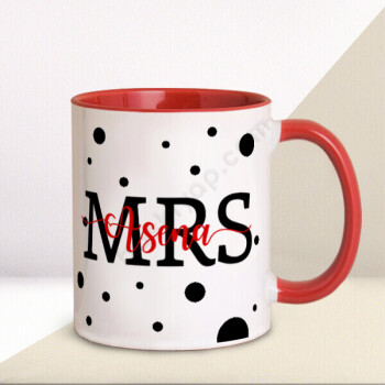 Mrs. Tasarımlı Baskılı Kupa online tasarla