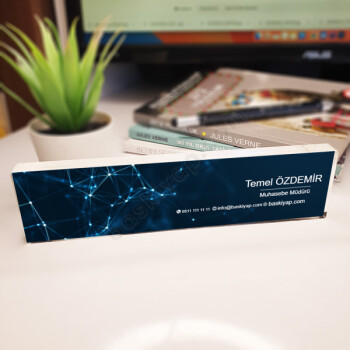 Muhasebe Müdürü İçin Akrilik Masa İsimliği online tasarla