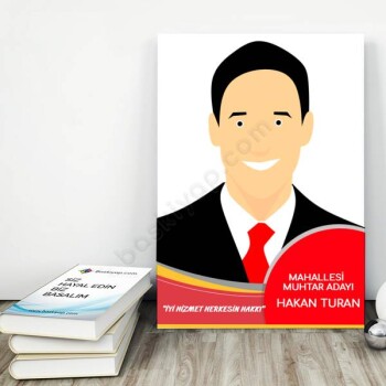 Muhtar Adayı Afişi online tasarla