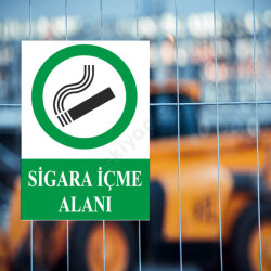 Sigara İçme Alanı Levhası online tasarla