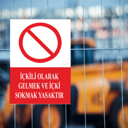 İçkili Gelmek Yasak Levhası online tasarla