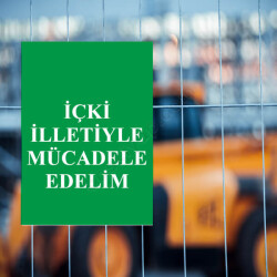 İçki İlletiyle Mücadele Levhası online tasarla