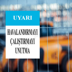 Havalandırmayı Çalıştır Levhası online tasarla