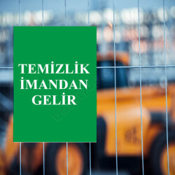 Temizlik İmandan Gelir Levhası online tasarla
