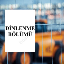 Dinlenme Bölümü Levhası online tasarla