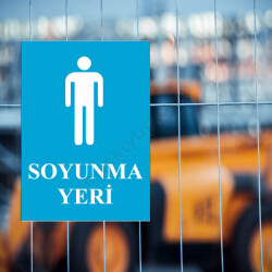 Erkek Soyunma Yeri Levhası online tasarla