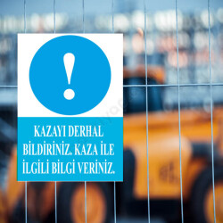 Kazayı Bildirin Levhası online tasarla