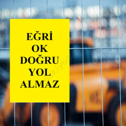 Eğri Ok Doğru Yol Almaz Levhası online tasarla
