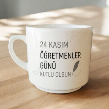 Öğretmen İçin Özel Baskılı Düz Kulplu Kupa online tasarla
